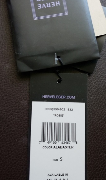 Herve Leger Rosie V Neck Tie Knot Bandage Dress S - Picture 5 of 8